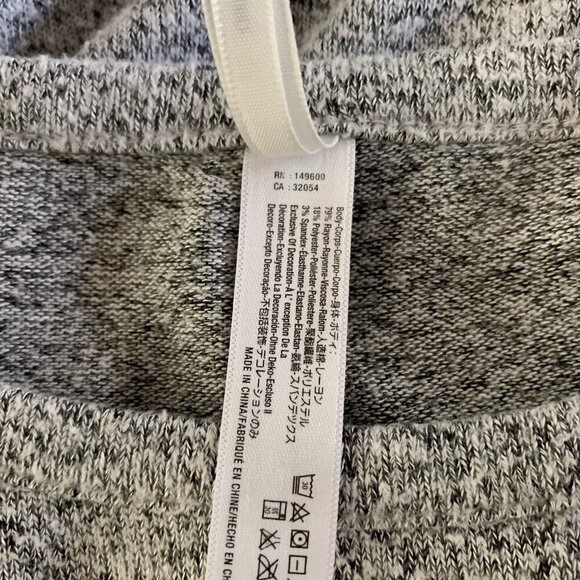 Flora Nikrooz Gray Knit Top L Lace Sleeve Pullover Loungewear Casual Cozy Shirt - Picture 5 of 6